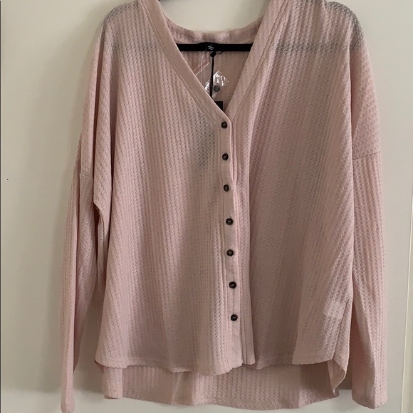 Waffle Knit Long Sleeve Top - Picture 3 of 4